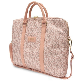 Guess GCube Stripes krepšys 16" nešiojamam kompiuteriui - rožinis