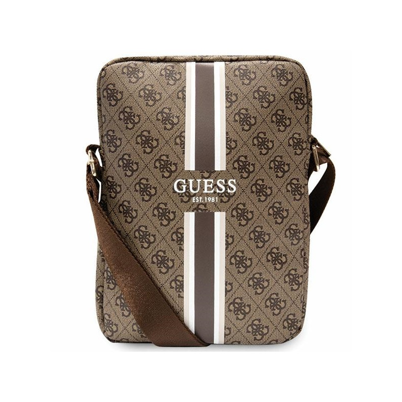 Guess 4G Stripes krepšys 10" planšetei - rudas