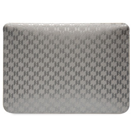 Karl Lagerfeld Saffiano Monogram Ikonik dėklas 14" nešiojamam kompiuteriui – sidabrinis