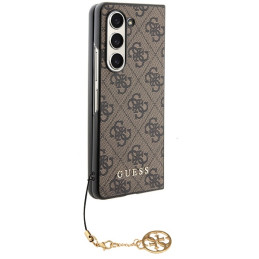 Guess 4G Charms Collection dėklas, skirtas Samsung Galaxy Z Fold 5 - rudas