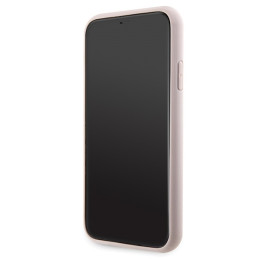 Guess Crossbody 4G metalinis logotipo dėklas, skirtas iPhone 11 / Xr - rožinis