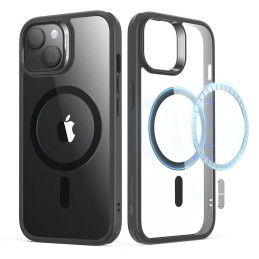 ESR Classic Hybrid Halolock dėklas su MagSafe iPhone 15 - skaidrus ir juodas