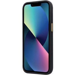 Guess Silicone Logo Strass 4G dėklas, skirtas iPhone 13 Pro / iPhone 13 – juodas