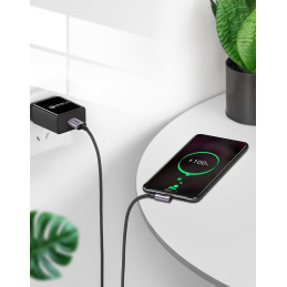 Ugreen US284 50941 USB-A (tiesus) / USB-C (kampinis) kabelis 3A 1m - pilkas