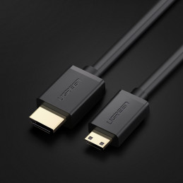 Ugreen kabelis HDMI – mini HDMI 19 kontaktų 2.0v 4K 60Hz 30AWG 1.5m juodas (11167)