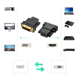 Ugreen HDMI adapteris (moteris) – DVI 24+1 (vyriškas) FHD 60 Hz juodas (20124 m.)