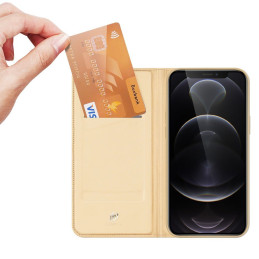 Dux Ducis Skin Pro dėklo dėklo dangtelis su atvartu iPhone 13 Pro Max auksinis