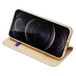 Dux Ducis Skin Pro dėklo dėklo dangtelis su atvartu iPhone 13 Pro Max auksinis