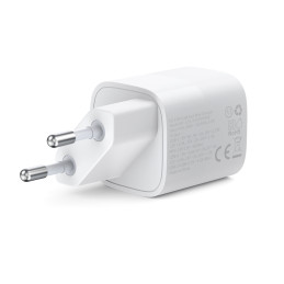 Choetech PD5006 GaN USB-A / USB-C 33W PD QC sieninis įkroviklis - baltas