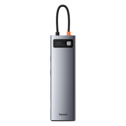 „Baseus Metal Gleam 11in1“ daugiafunkcis USB Type C HUB – 3x USB 3.2 Gen 1 5Gbps / USB Type C PD 100W / 3,5 mm mini lizd...