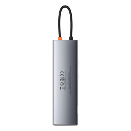 „Baseus Metal Gleam 11in1“ daugiafunkcis USB Type C HUB – 3x USB 3.2 Gen 1 5Gbps / USB Type C PD 100W / 3,5 mm mini lizd...
