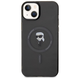 Karl Lagerfeld IML Ikonik MagSafe dėklas iPhone 15 Plus - juodas