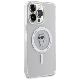 Karl Lagerfeld IML Choupette MagSafe dėklas iPhone 15 Pro Max - skaidrus