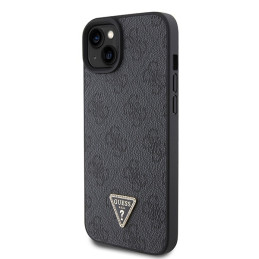 Guess Crossbody 4G metalinis logotipo dėklas iPhone 15 Plus - juodas
