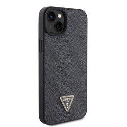 Guess Crossbody 4G metalinis logotipo dėklas iPhone 15 Plus - juodas