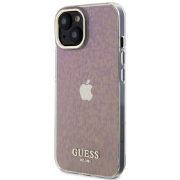 Guess IML Faceted Mirror Disco Iridescent dėklas iPhone 15 - rožinis