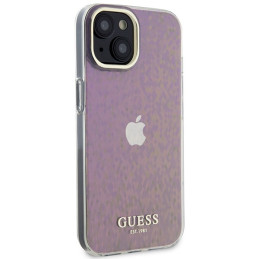 Guess IML Faceted Mirror Disco Iridescent dėklas iPhone 15 - rožinis