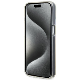 Guess IML Faceted Mirror Disco Iridescent dėklas iPhone 15 - rožinis