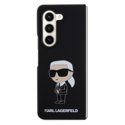 Karl Lagerfeld Silicone Ikonik dėklas, skirtas Samsung Galaxy Z Fold 5 - juodas