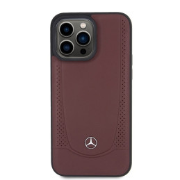 Mercedes Leather Urban Bengale dėklas iPhone 15 Pro - raudonas