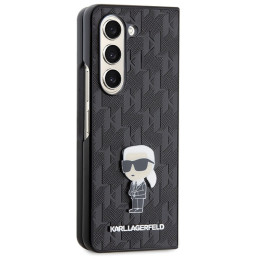 Karl Lagerfeld Saffiano Monogram Ikonik Pin dėklas, skirtas Samsung Galaxy Z Fold 5 - juodas