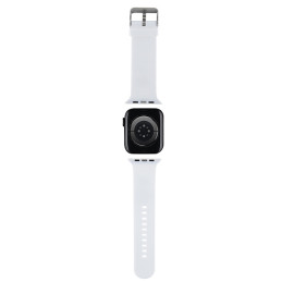 Karl Lagerfeld 3D guminis Choupette galvos dirželis Apple Watch 42/ 44/ 45/ 49mm – baltas