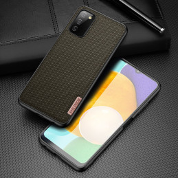 Dux Ducis Fino dėklo dangtelis, padengtas nailono medžiaga, skirtas Samsung Galaxy A03s žaliai