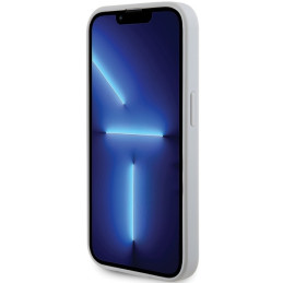 Guess Strass Metal Logo dėklas, skirtas iPhone 15 Pro - sidabrinis