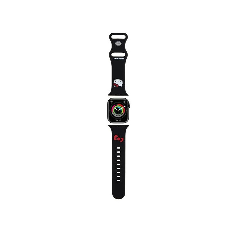Hello Kitty silikoninis Kitty galvos dirželis Apple Watch 38/ 40/ 41mm - juodas