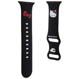 Hello Kitty silikoninis Kitty galvos dirželis Apple Watch 38/ 40/ 41mm - juodas