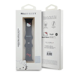 Hello Kitty silikoninis Kitty galvos dirželis Apple Watch 38/ 40/ 41mm - juodas