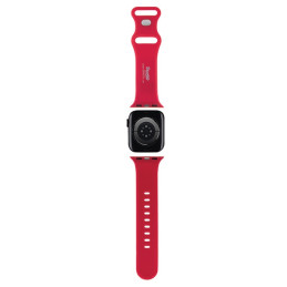 Hello Kitty silikoninis Kitty galvos dirželis skirtas Apple Watch 38/ 40/ 41mm – raudonas