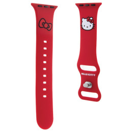 Hello Kitty silikoninis Kitty galvos dirželis skirtas Apple Watch 38/ 40/ 41mm – raudonas