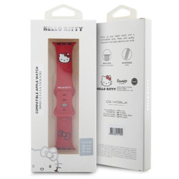 Hello Kitty silikoninis Kitty galvos dirželis skirtas Apple Watch 38/ 40/ 41mm – raudonas