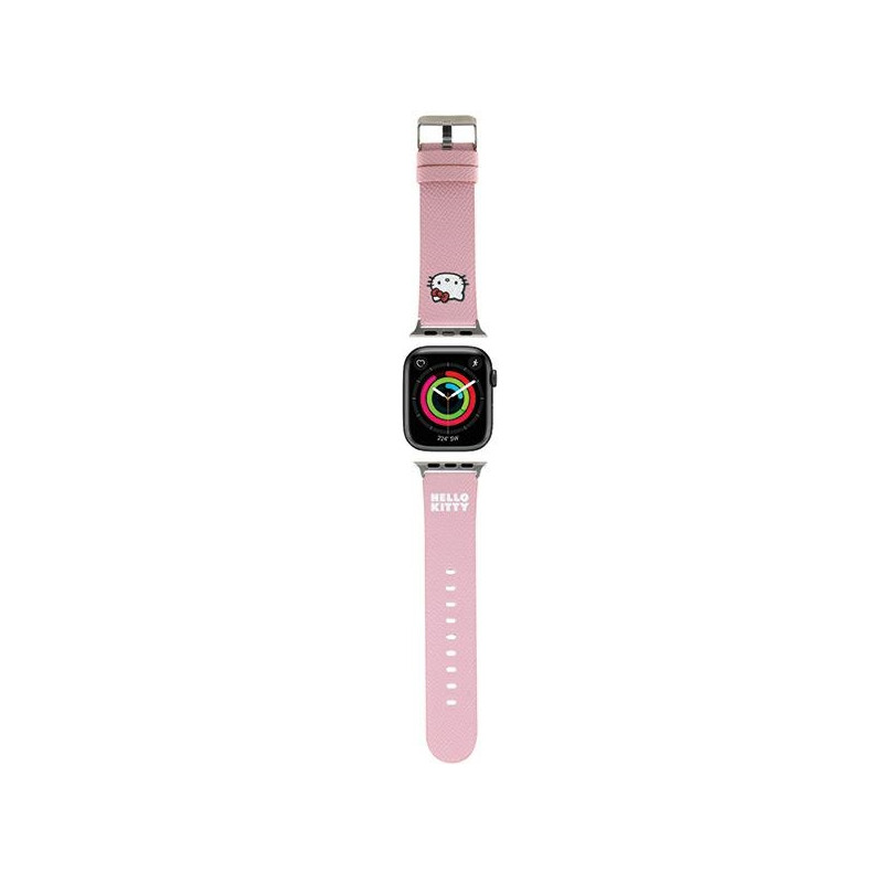 Hello Kitty Kitty galvos dirželis, skirtas Apple Watch 38/ 40/ 41mm – rožinis