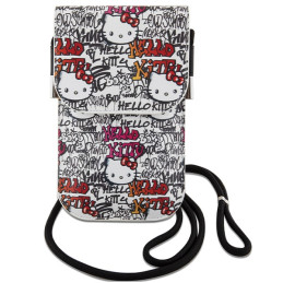 Hello Kitty Leather Tags Graffiti Cord krepšys - smėlio spalvos