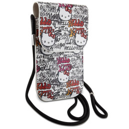 Hello Kitty Leather Tags Graffiti Cord krepšys - smėlio spalvos