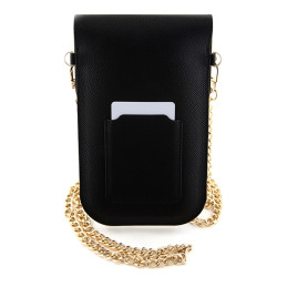 Hello Kitty Leather Metal Logo Chain krepšys - juodas
