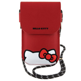 Hello Kitty Leather Hiding Kitty Cord krepšys - raudonas