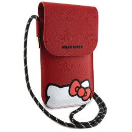 Hello Kitty Leather Hiding Kitty Cord krepšys - raudonas