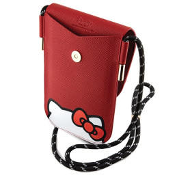 Hello Kitty Leather Hiding Kitty Cord krepšys - raudonas