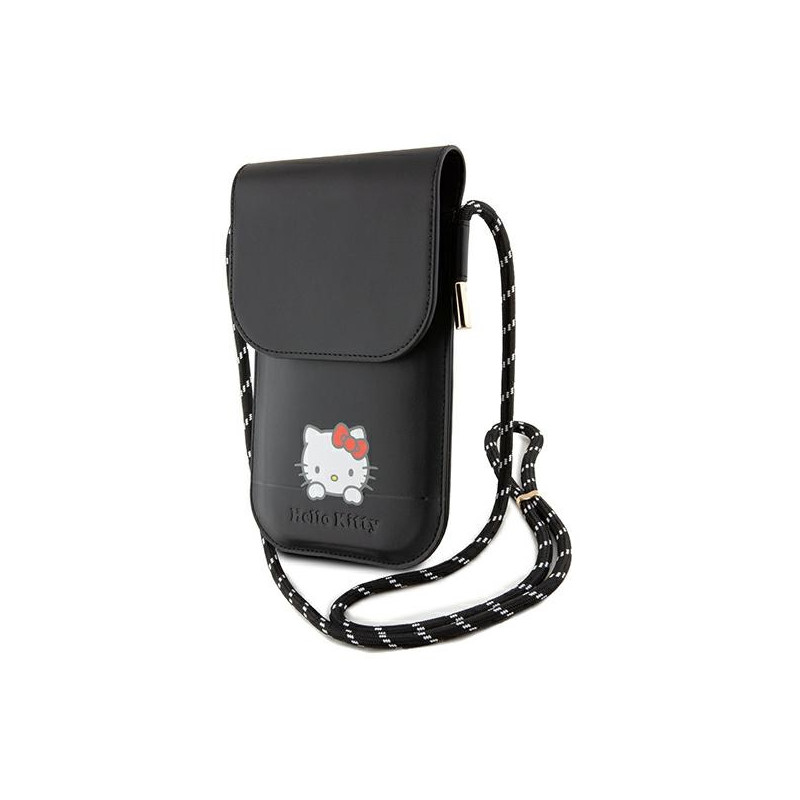 Hello Kitty Leather Daydreaming Cord krepšys - juodas