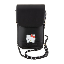 Hello Kitty Leather Daydreaming Cord krepšys - juodas