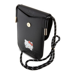 Hello Kitty Leather Daydreaming Cord krepšys - juodas