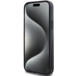 Karl Lagerfeld žiedinis stovas Karl&Choupette MagSafe dėklas iPhone 14 / 15 / 13 - juodas