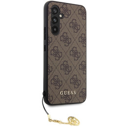 Guess 4G Charms Collection dėklas, skirtas Samsung Galaxy S23 FE - rudas
