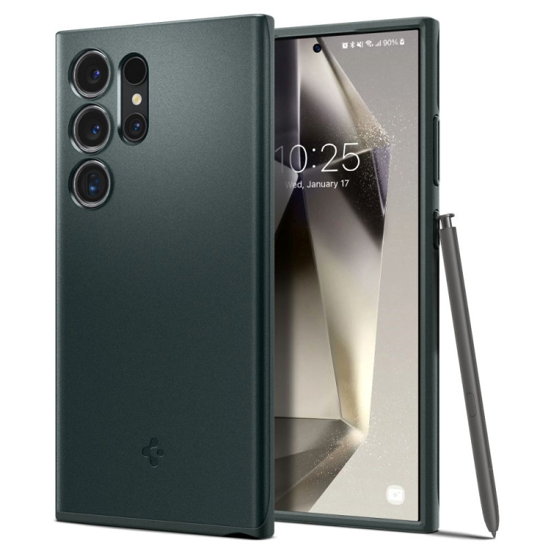 Spigen Thin Fit dėklas, skirtas Samsung Galaxy S24 Ultra - tamsiai žalias