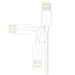 Choetech IP0026 USB-A - Lightning MFi laidas 1,2m - baltas