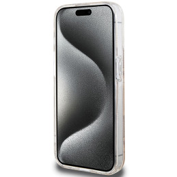 Guess IML GCube MagSafe dėklas iPhone 15 Pro - rudas