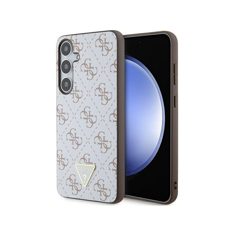 Guess 4G Triangle dėklas, skirtas Samsung Galaxy S24+ - baltas
